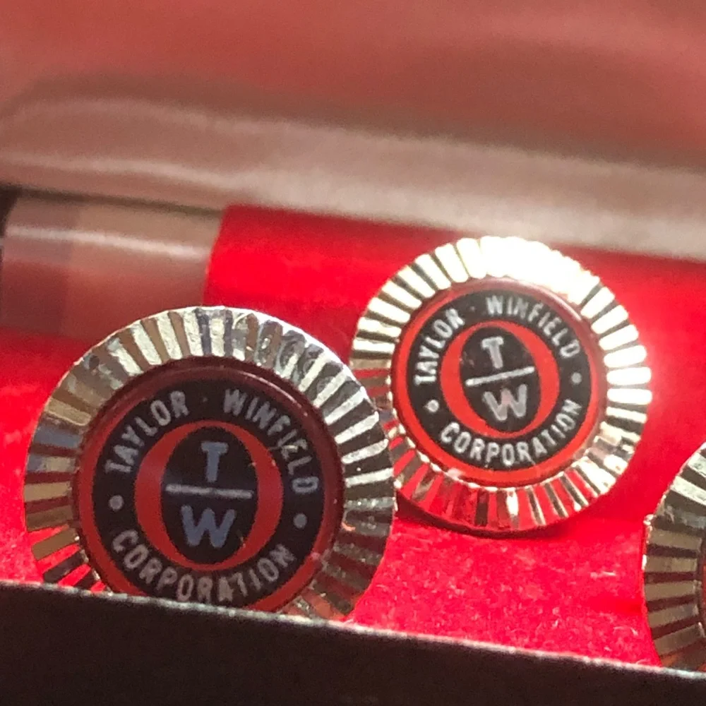 Vintage Diamond Cut by HIT Taylor Whitfield cuff link tie tac set
